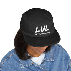 LUL "Level Up Living" Embroidered 5-Panel Cap — Casual Streetwear Dad Hat