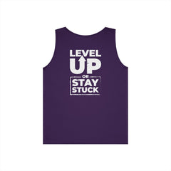 Level Up Tank Top — “Level Up or Stay Stuck” Motivational Fitness Tank