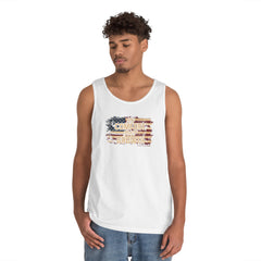 Tank Top — Distressed American Flag "Freedom Forever" Patriotic Tank