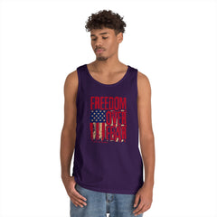 Freedom Over Fear American Flag Tank Top