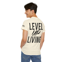 Level Up Living T-Shirt — Motivational Graphic Tee