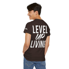 Level Up Living T-Shirt — Motivational Graphic Tee