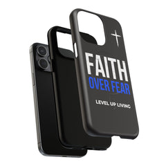 Faith Over Fear Phone Case — Tough Magnetic Protective Case with Cross Design