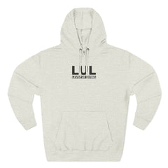 Level Up Living Fleece Hoodie — "Average Is a Choice" Three-Panel
