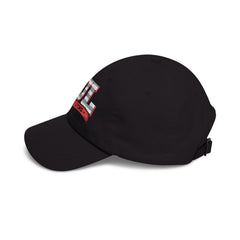 Level Up Living Dad Cap — Vintage American Flag Script Hat