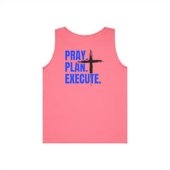 Pray. Plan. Execute. Tank Top — Faith-Inspired Motivational Workout Tank