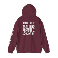 Hoodie — 'Level Up Living' Motivational Pullover (Train Like It Matters Because It Does)