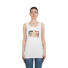 Tank Top — Distressed American Flag "Freedom Forever" Patriotic Tank
