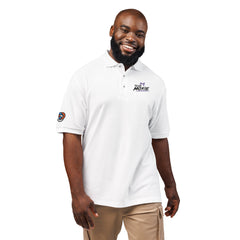 Embroidered Polo Shirt — 'Moxie' Logo Short-Sleeve