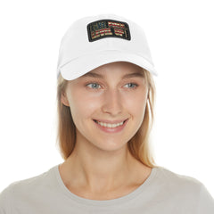 Leather Patch Dad Hat — 'Live Free' Vintage American Flag Baseball Cap