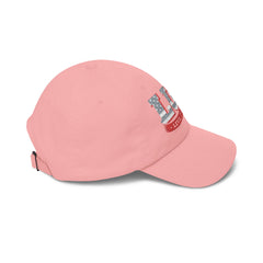 Level Up Living Dad Cap — Vintage American Flag Script Hat