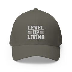 Level Up Living Embroidered Cap — Patriotic American Flag Dad Hat