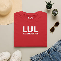 LUL "Level Up Living" Tee — Motivational Minimalist Graphic T-Shirt