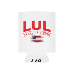 Can Cooler — LUL "Level Up Living" American Flag Drink Koozie