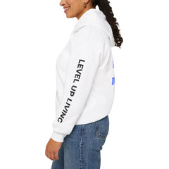 Level Up Living Hoodie – “Income Reflects Your Discipline” Motivational Pullover