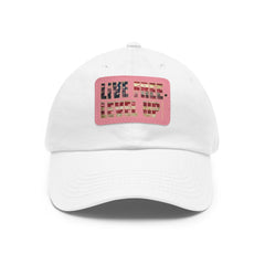 Leather Patch Dad Hat — 'Live Free' Vintage American Flag Baseball Cap