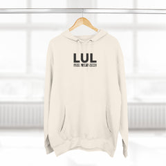 Level Up Living Fleece Hoodie — "Average Is a Choice" Three-Panel