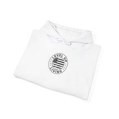 Level Up Living Hoodie — Motivational Graphic Pullover