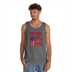 Freedom Over Fear American Flag Tank Top