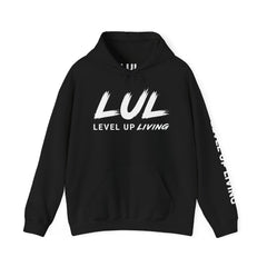 Level Up Living Hoodie — "Wake Up. Lock In. Level Up." Athletic Motivational Sweatshirt