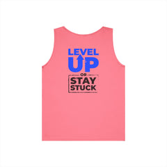 Level Up Tank Top — “Level Up or Stay Stuck” Motivational Fitness Tank