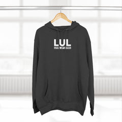 Level Up Living Fleece Hoodie — "Average Is a Choice" Three-Panel