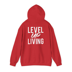Level Up Living Hoodie — Motivational Graphic Pullover