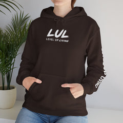 Level Up Hoodie — "Level Up or Stay Stuck" Motivational Pullover