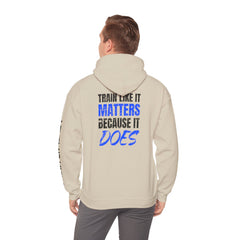 Hoodie — 'Level Up Living' Motivational Pullover (Train Like It Matters Because It Does)