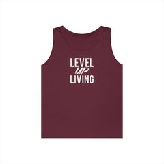 Level Up Living Tank Top — Motivational "Level Up Daily" Fitness Tank