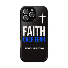 Faith Over Fear Phone Case — Tough Magnetic Protective Case with Cross Design