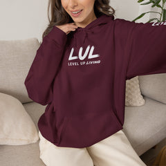 Level Up Living Hoodie – “Income Reflects Your Discipline” Motivational Pullover