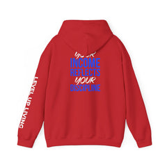 Level Up Living Hoodie – “Income Reflects Your Discipline” Motivational Pullover