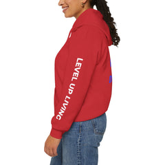 Level Up Living Hoodie – “Income Reflects Your Discipline” Motivational Pullover