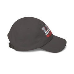 Level Up Living Dad Cap — Vintage American Flag Script Hat