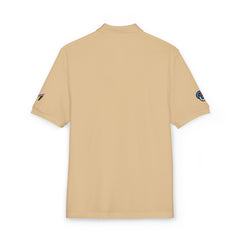 Embroidered Polo Shirt — 'Moxie' Logo Short-Sleeve