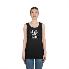 Level Up Living Tank Top — “Your Income Reflects Your Discipline” Motivational Fitness Tank