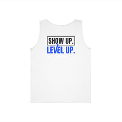 Level Up "Show Up. Level Up." Motivational Tank