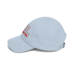 Level Up Living Dad Cap — Vintage American Flag Script Hat