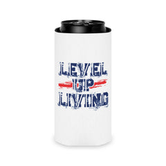 Patriotic Living Legend Can Cooler – Distressed Red, White & Blue Drink Koozie