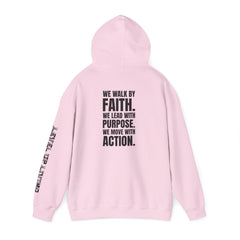 Faith Purpose Action Inspirational Hoodie