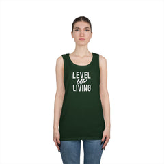 Level Up Living Tank Top — “Your Income Reflects Your Discipline” Motivational Fitness Tank