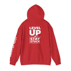 Level Up Hoodie — "Level Up or Stay Stuck" Motivational Pullover