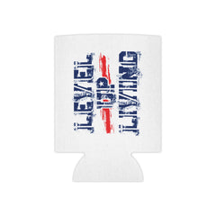 Patriotic Living Legend Can Cooler – Distressed Red, White & Blue Drink Koozie