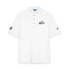 Embroidered Polo Shirt — 'Moxie' Logo Short-Sleeve
