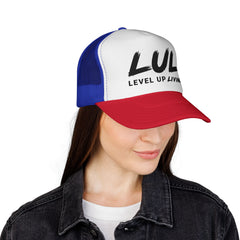 Trucker Hat – "LUL Level Up Living" Mesh Cap | Motivational Casual Streetwear