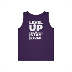 Level Up Tank Top — “Level Up or Stay Stuck” Motivational Fitness Tank