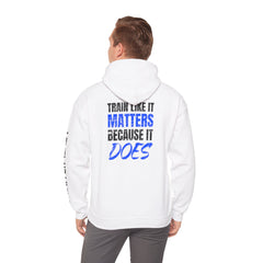 Hoodie — 'Level Up Living' Motivational Pullover (Train Like It Matters Because It Does)