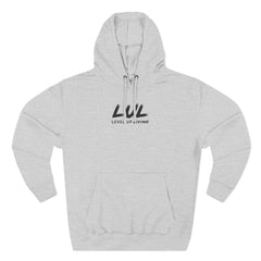 Level Up Living "Level Up Daily" Hoodie — Three-Panel Fleece