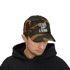 Camo "Level Up Living" Classic Dad Cap
